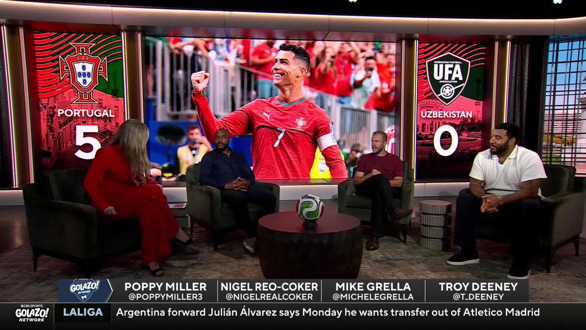 "It was all about Ronaldo." Nigel Reo-Coker and Troy Deeney react to Portugal's 5-0 win over Uzbekistan 🇵🇹
