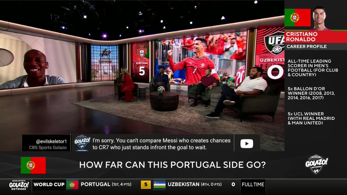 “Ronaldo cannot be the subject all the time.” Former Portugal international Luís Boa Morte believes Portugal's story at this World Cup should be about the team, not just Cristiano Ronaldo 🇵🇹👀