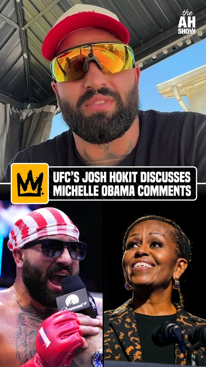 "I thought I was giving her a compliment... I thought it was a perfect opportunity to show the world how great this country is with the freedom of speech." Josh Hokit made it clear that he doesn't regret his Michelle Obama comment at #UFCWhiteHouse. #HelwaniShow
