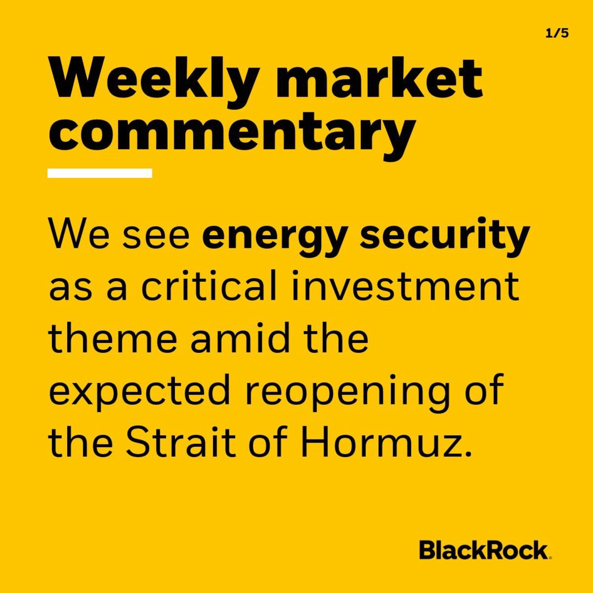 The expected reopening of the Strait of Hormuz has helped push prices lower, but the recent disruption serves as a key lesson: The world’s energy system remains heavily dependent on a few critical bottlenecks. Our takeaway? We favor active exposure to infrastructure and these critical chokepoints 👉