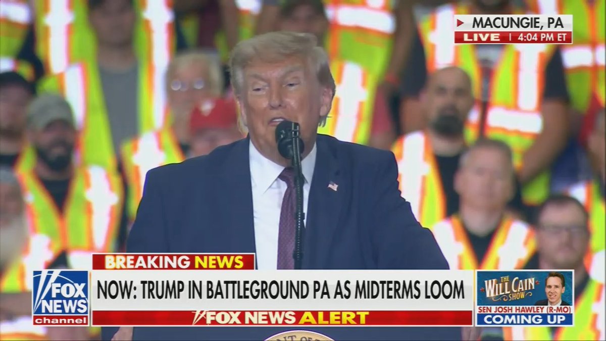 Trump directs rally audience to the website of his family's businesses