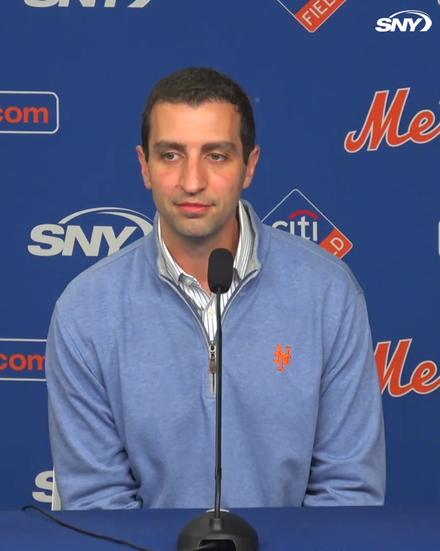 "My observation is that those guys have meshed pretty well" David Stearns was asked how he would assess the Mets' clubhouse culture with so many new players this year: