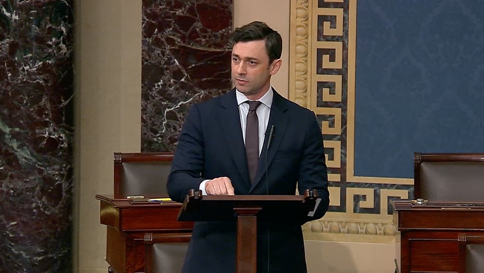 WATCH: Republicans blocked Sen. Ossoff's resolution to ban Senators from trading stocks and crypto.