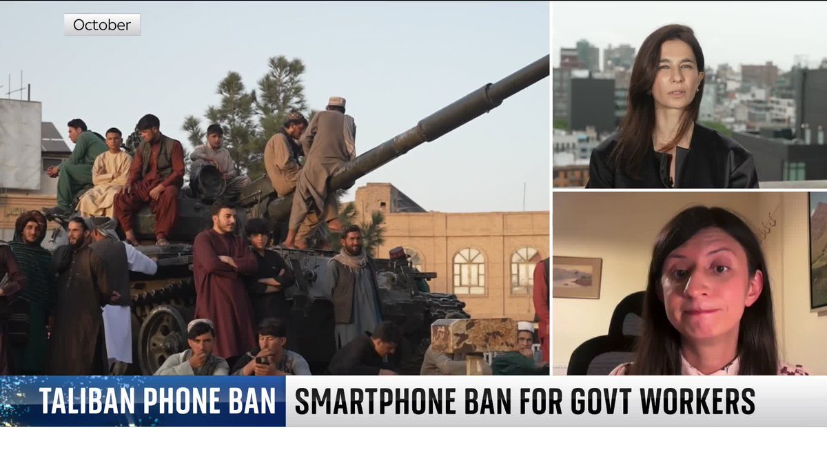 “They start with one category, then it expands” As the Taliban bans smartphones for government workers, Shaharzad Akbar شهرزاد اکبر tells Yalda Hakim there are concerns the crackdown could spread. ➡️ 📺 Sky 501 and YouTube