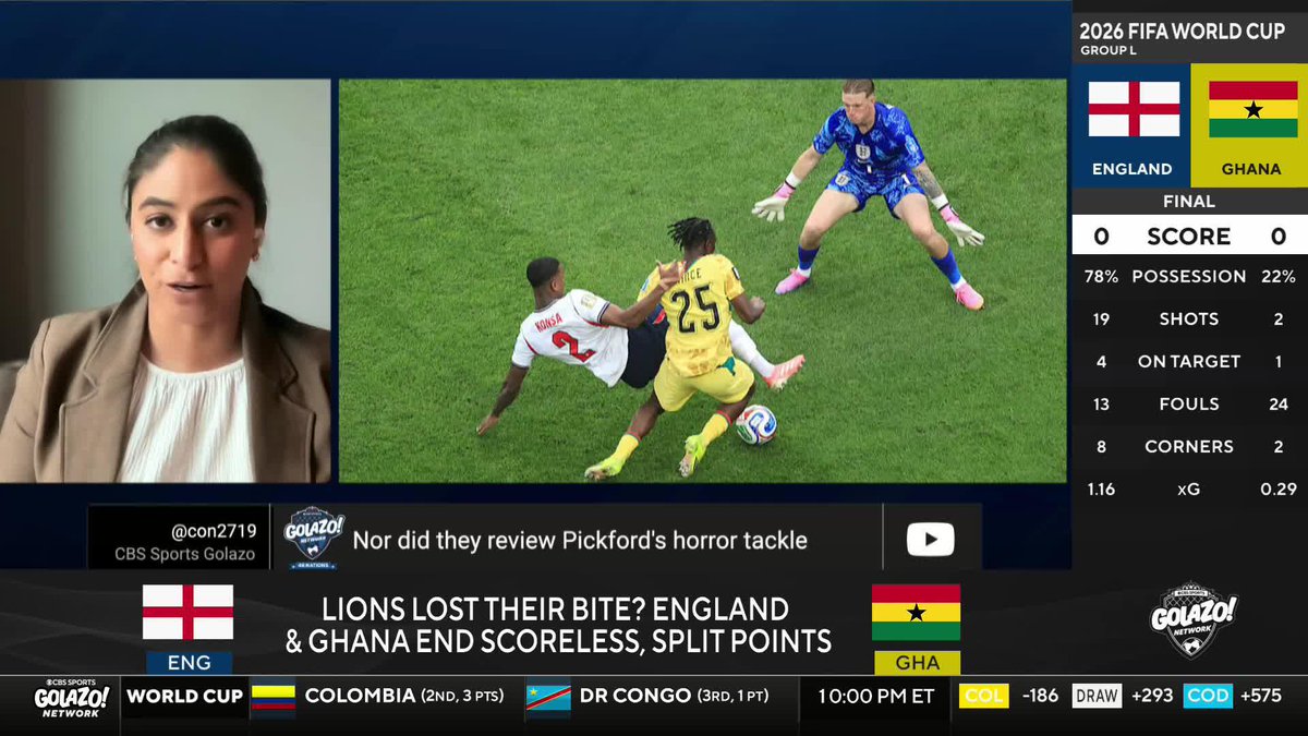 I would rather have seen a penalty here." Christina Unkel believes Ghana should have been awarded a penalty but understands why VAR didn't take a look 👀