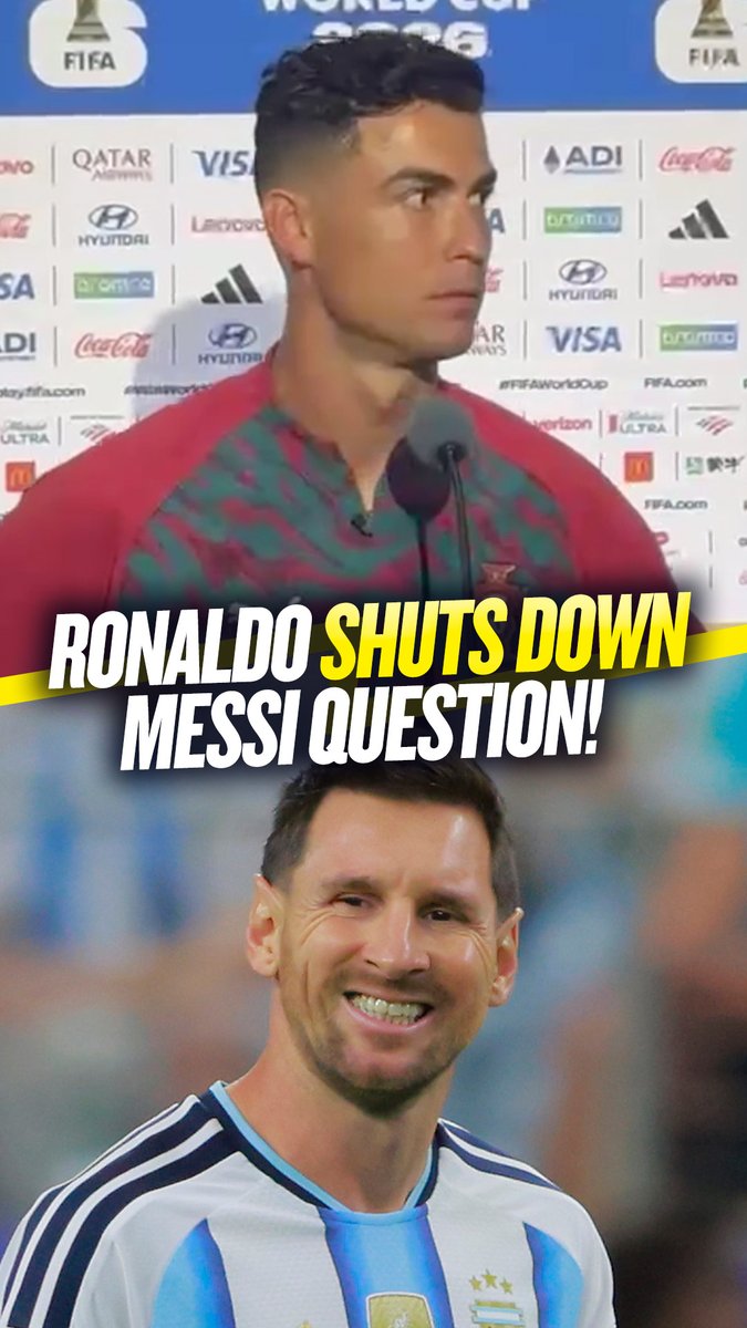 👀 Cristiano Ronaldo waved off this journalist who was about to ask him about Lionel Messi... #FIFAWorldCup