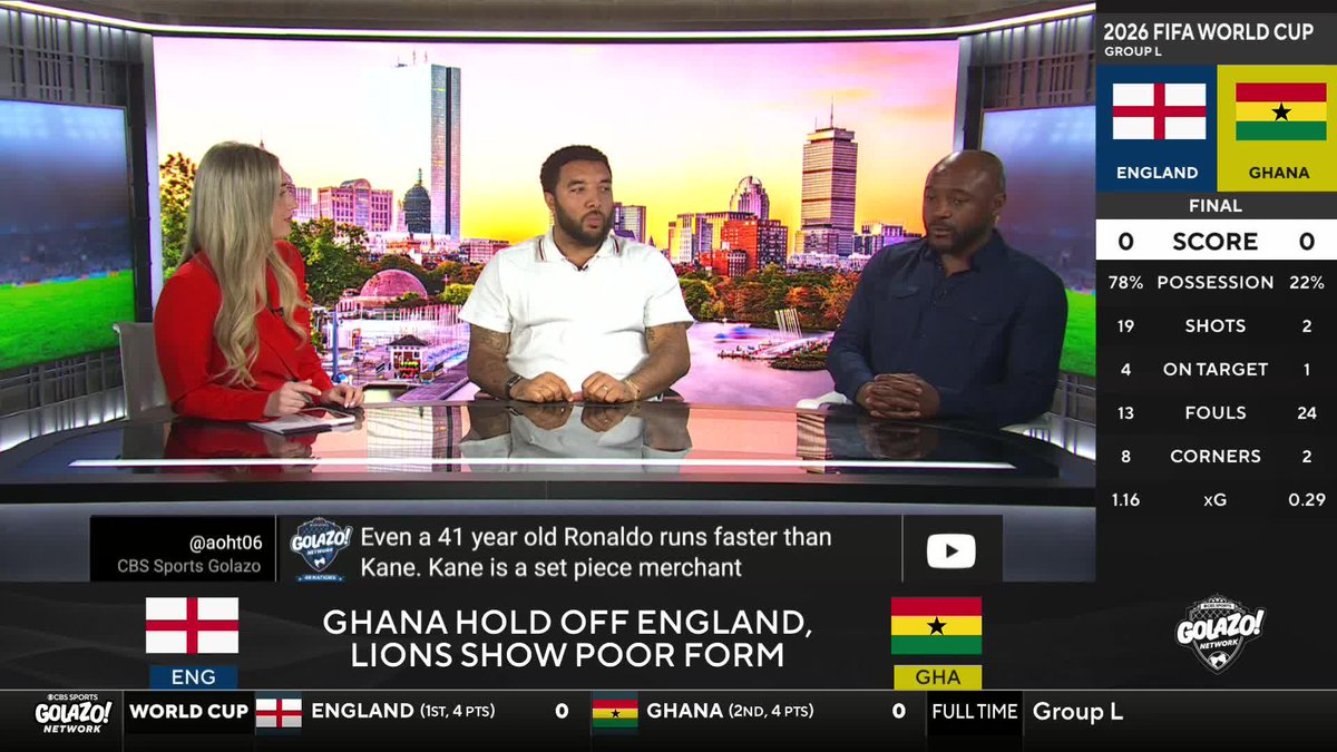 "It was one of the best disciplined performances I've seen by a team." Nigel Reo-Coker celebrates Ghana for their performance vs. England 🇬🇭👏