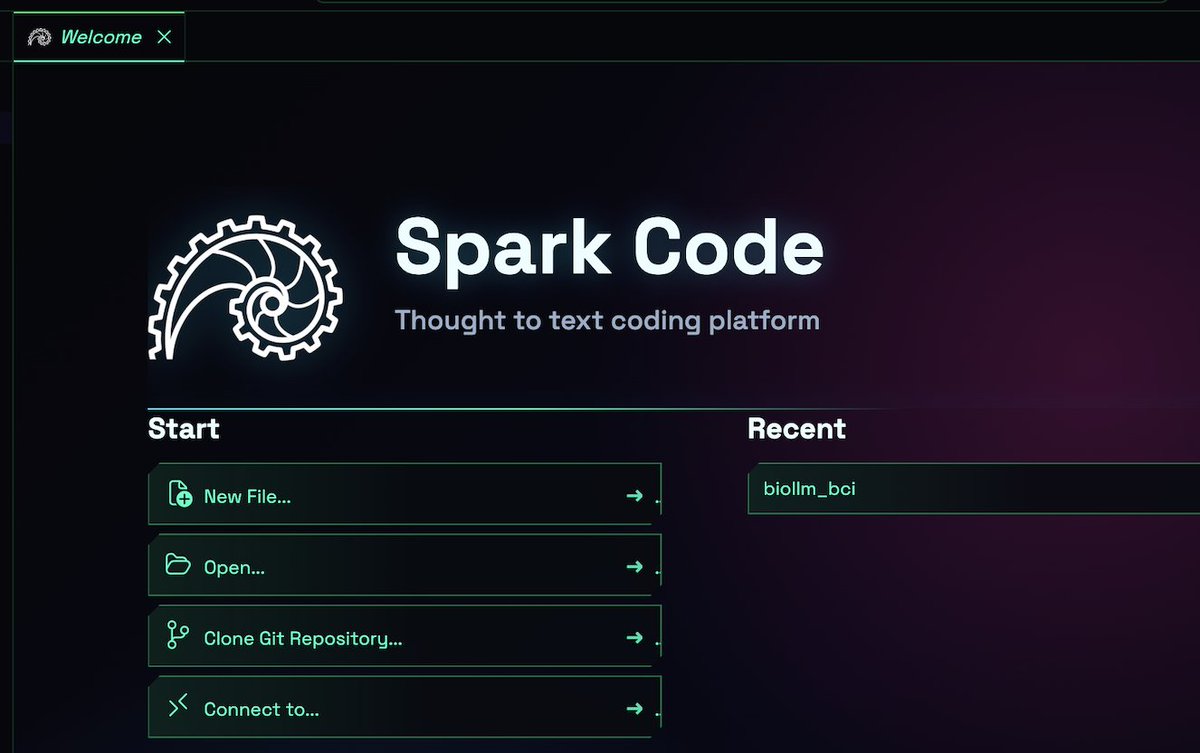 Spark Code by BioLLM is coming later this week in open beta! Our custom brainwave trained model allows you to drive agentic AI flows HANDS-FREE using only your BRAINWAVES! Enjoy the video, and we cant wait to share how we integrated our partner's tech into this platform!
