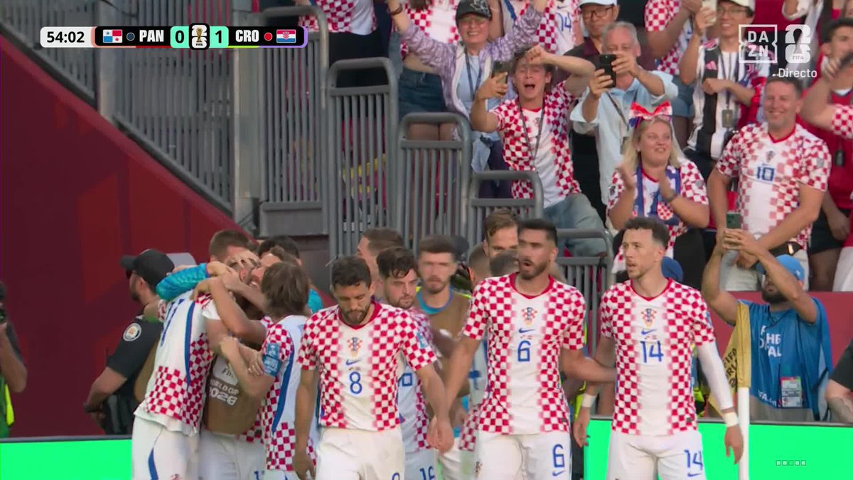 De profesión... GOLEADOR 🎯 9 minutos en el Mundial tardó Ante Budimir en estrenar su cuenta 🇭🇷 #DAZNMundial #FIFAWorldCup