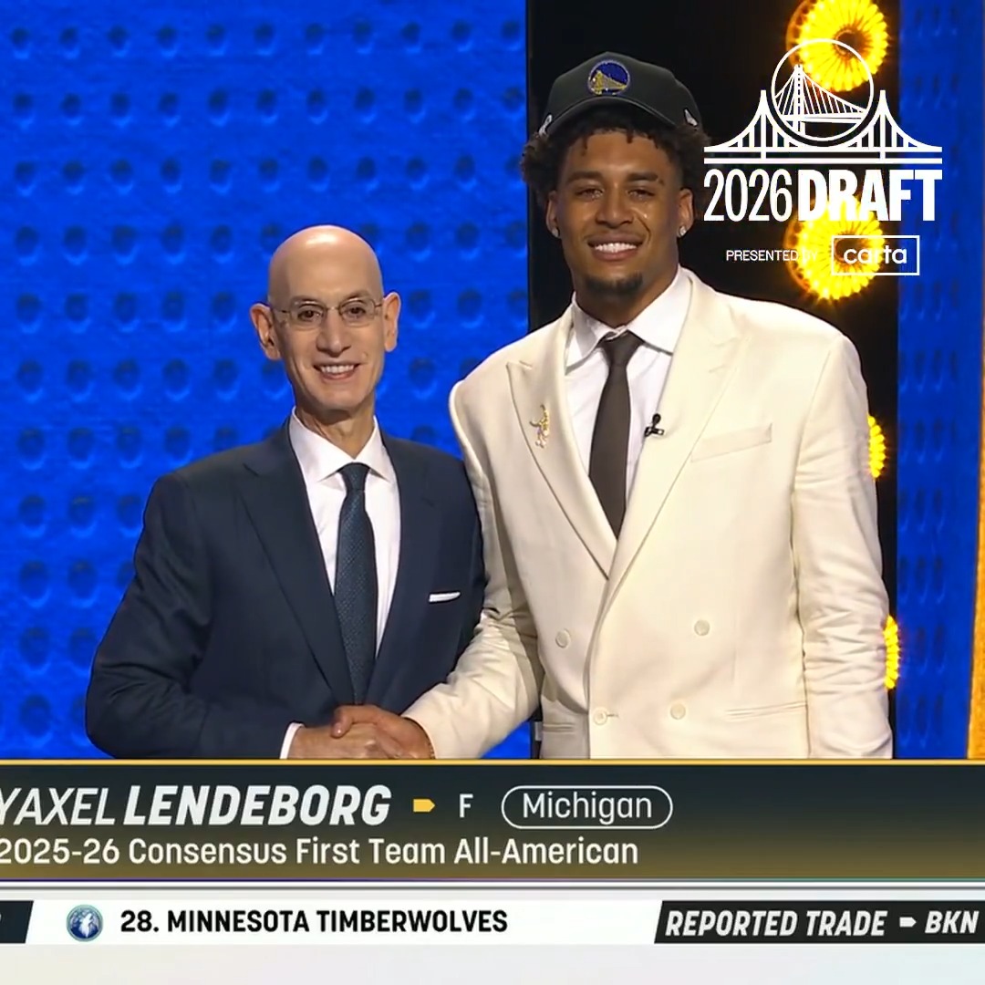 The moment Yaxel Lendeborg became a Golden State Warrior 🤩 Carta || #DubsDraft