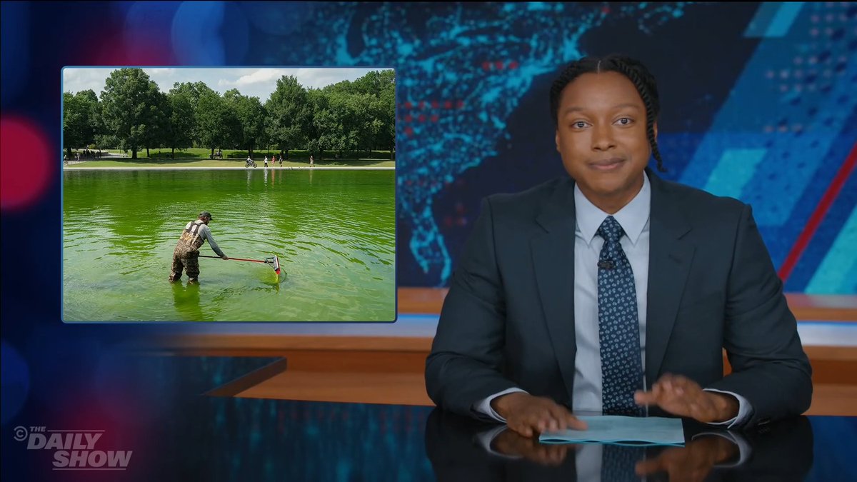 Dang, Trump's treating the reflecting pool like Epstein drowned in it! Josh Johnson