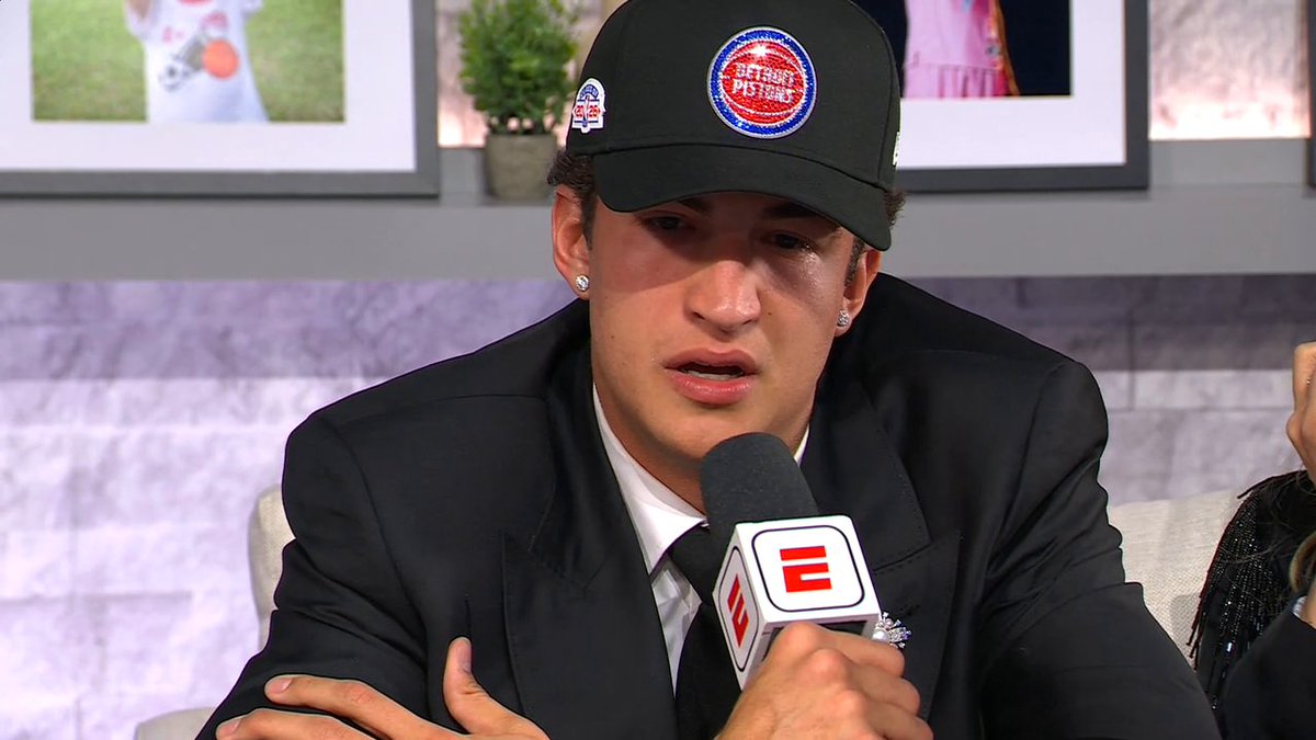"It's just super special honestly to be here. I'm blessed. I have no words." Karim Lopez speaks on how it feels to be the first Mexican-born player ever selected in the first round of the NBA draft 🇲🇽