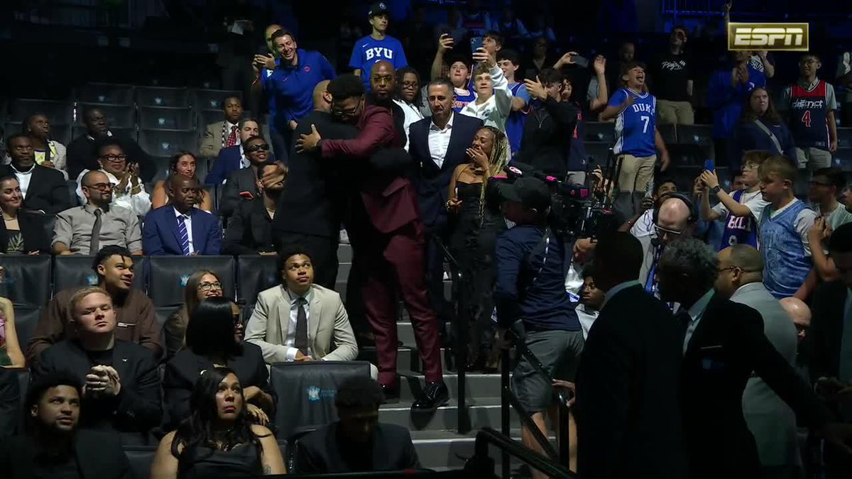 Joshua Jefferson was in the stands with his family when he was drafted 🥹 He's heading to Brooklyn in a reported deal with Minnesota.