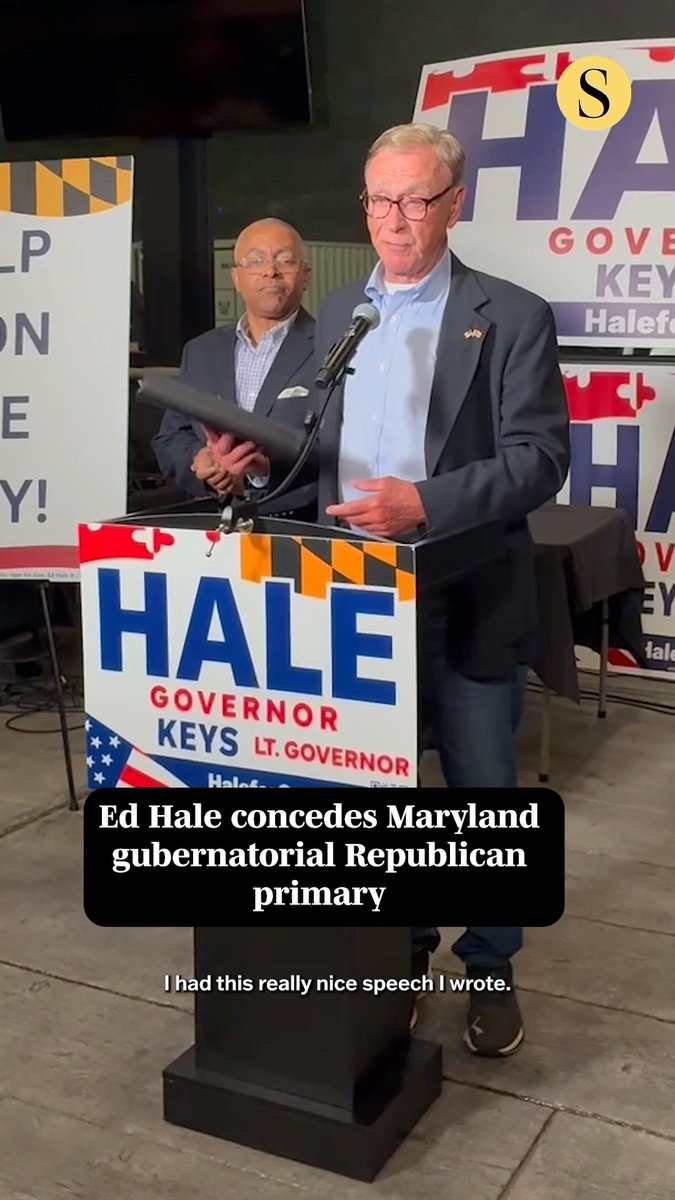 Businessman Ed Hale conceded the Maryland gubernatorial Republican primary late Tuesday night. He called Gov. Wes Moore, who won the Democratic primary, a "terrible administrator" of the state and reiterated how residents are leaving Maryland. 🎥: Lily Carey