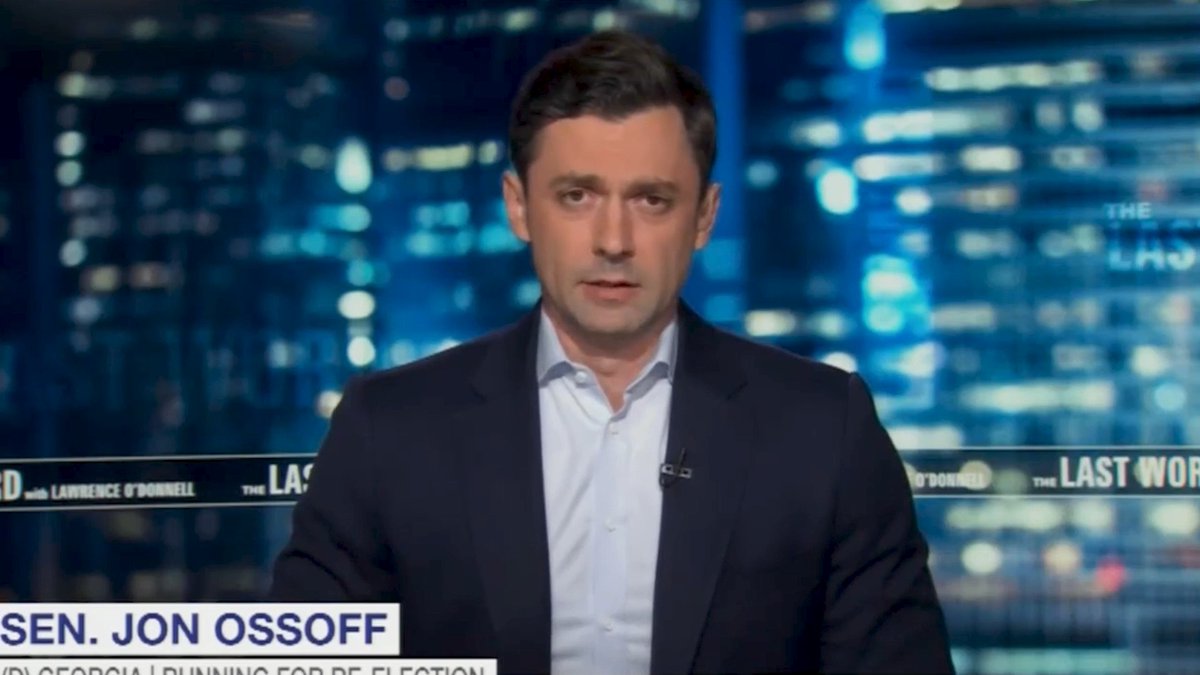 Ossoff: There's a reason that a number of prominent conservatives in Georgia are either backing me or saying they just can't bring themselves to vote for Mike Collins. It's because he is a bigot and an antisemite. He's engaged in the vicious antisemitic harassment of a Jewish reporter and still refuses to apologize for it. He praised young men who were taunting a Black woman on a college campus with monkey noises. His Chief of Staff was recently revealed to have been working with a white nationalist to try to get a Holocaust denier freed from prison. Mike Collins is currently under federal investigation for the illegal misuse of tax dollars, and all the while, he has been pro-war, pro-tariff, pro-cutting your health care.