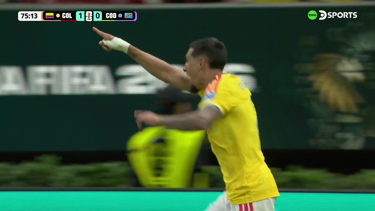 ¡GOL DE COLOMBIA! Daniel Muñoz marcó el 1-0 necesario ante RD Congo y sueña con la siguiente fase de la Copa Mundial de la FIFA 2026™