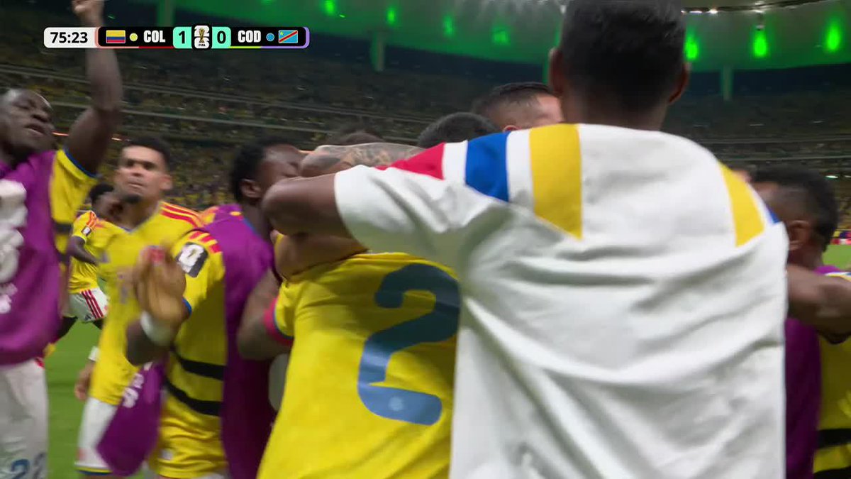 ¡¡¡ASISTENCIA DE JUANFER QUINTERO, CÓRDOBA AGUANTA CON EL CUERPO Y GOL DE DANIEL MUÑOZ!!! Así llegó el 1-0 de Colombia contra RD Congo en México. ⚽ #ESPNMundial 📺 Mirá los mejores partidos de la #FIFAWorldCup por ESPN, en el Plan Premium de #DisneyPlus
