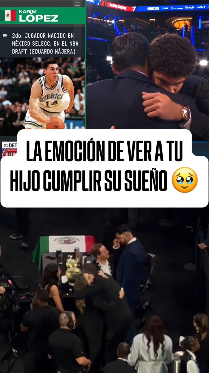 ¡QUÉ MOMENTO! 🥹 🤩 Los padres de Karim rompieron en llanto, tras la selección de su hijo en el NBA Draft. ¡Orgullo Mexicano! 🇲🇽