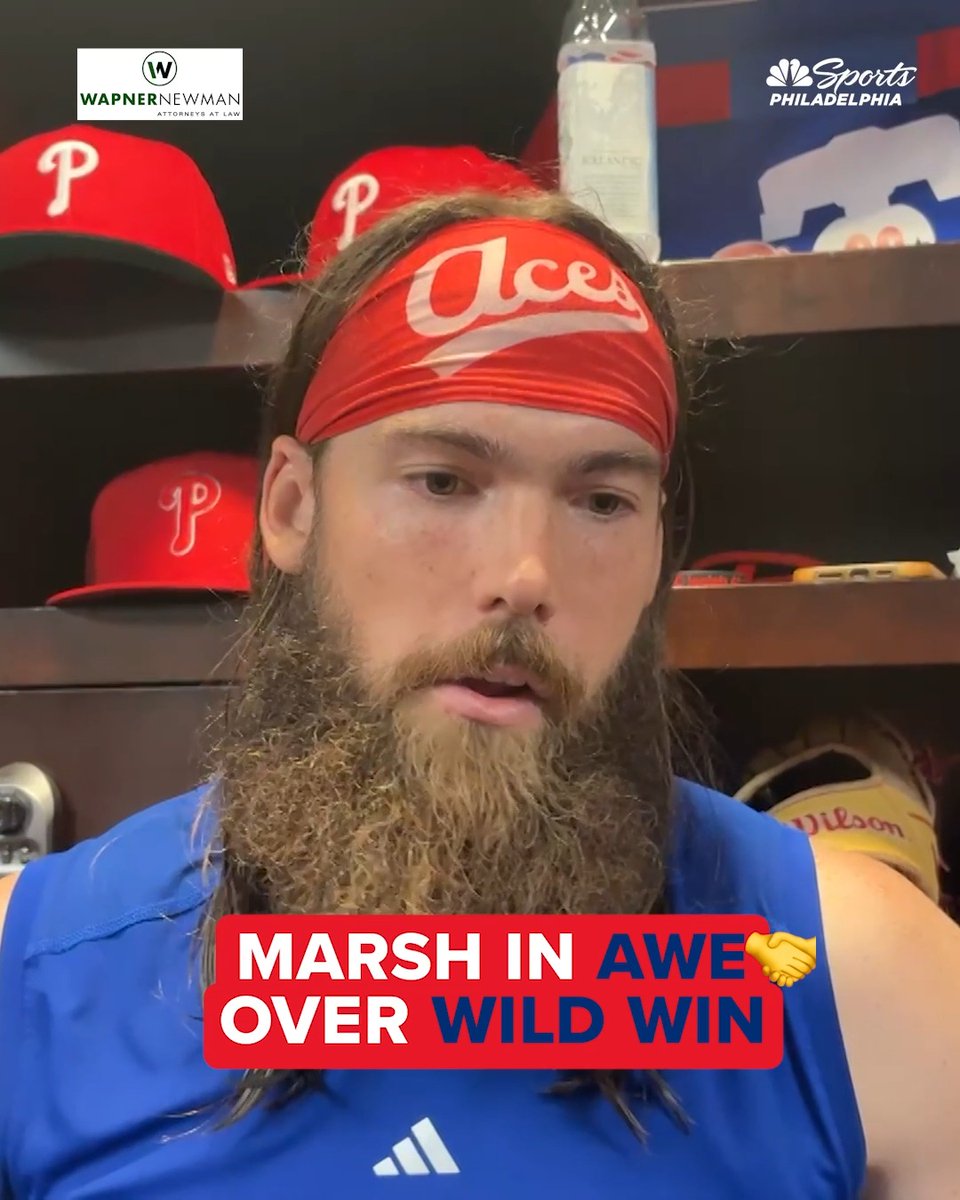 "The squad that we have in this locker room, it feels like we're never out of the fight." Marshy and the Phils just keep fighting 👊 | Wapner Newman