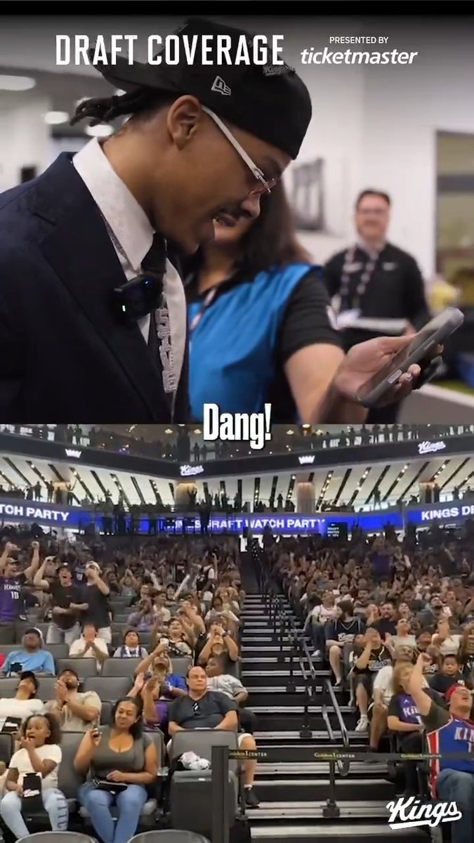 "that's love, for sure." 💜 ⠀ Darius gets a peek of Kings' fans passion for the first time. ⠀ Draft Coverage presented by @ticketmaster