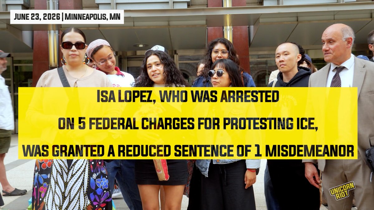 NEW: Federal Case Unravels, Four Felony Charges on Minnesota Activist Are Turned Into One Misdemeanor On June 23, Isa Lopez had five federal charges with a possibility of eight years in prison reduced to one misdemeanor and was sentenced to time served and a $25 administration fine. Lopez's sentencing marks a blow in the first federal case of the new wave of federal prosecutions against protesters in Minneapolis.
