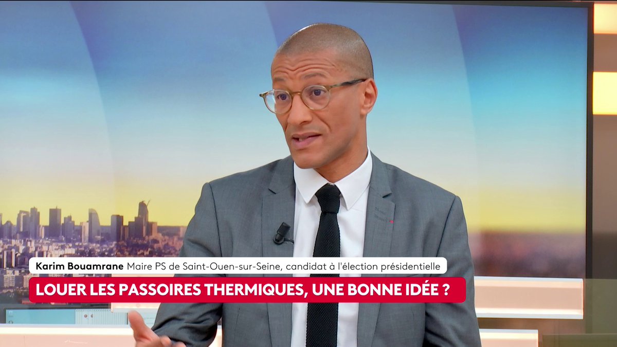 🔴 🗣 "Dans le cadre de l'élection présidentielle, je proposerai un fonds souverain de 100 milliards d'euros (...) pour pallier le manque de 500 000 logements par ans", annonce le maire PS de Saint-Ouen Karim Bouamrane, candidat en 2027. #canal16