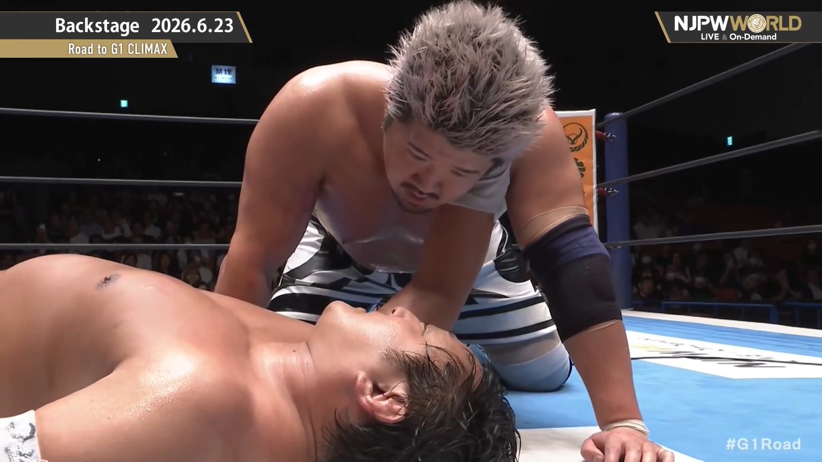 .Ｉｃｅ🧊💎 #UnboundCo .タイチ Road to G1 Climax (June. 23rd, 2026) Backstage comments! Watch FREE｜無料公開中 ⇒ From the profile URL｜「NJPW WORLD」で検索 6/23(火) #G1Road のBSコメントを #NJPWWORLD で無料公開中!