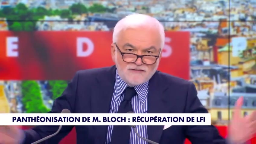 "Emmanuel Macron célèbre la France Insoumise au Panthéon (...) On en est là et personne ne dit rien autour de lui" déclare Pascal Praud dans l'#HDPros #europe1