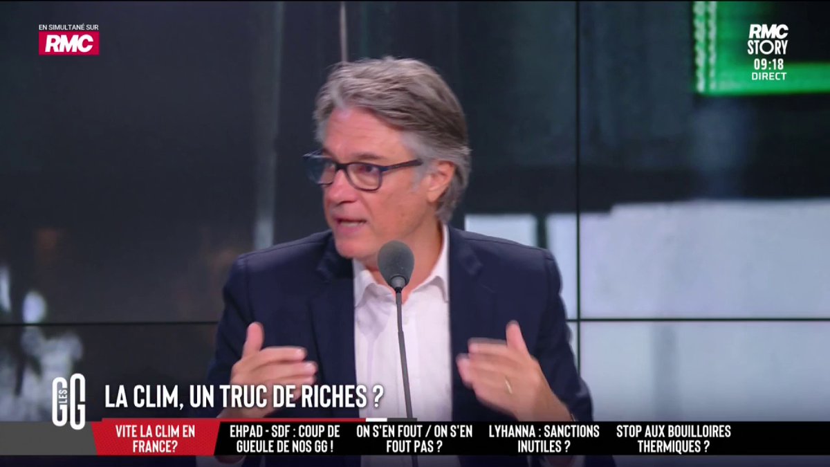 🌬️ La clim, un truc de riches ? 🗣️ Alain Marschall : "Depuis la canicule mortelle de 2003, que s'est-il passé ? On a eu un commissaire au Plan... pour planifier. Qu'est-ce qu'il a fait monsieur Bayrou depuis pour voir ce dont le pays avait besoin ? Rien !" #GGRMC