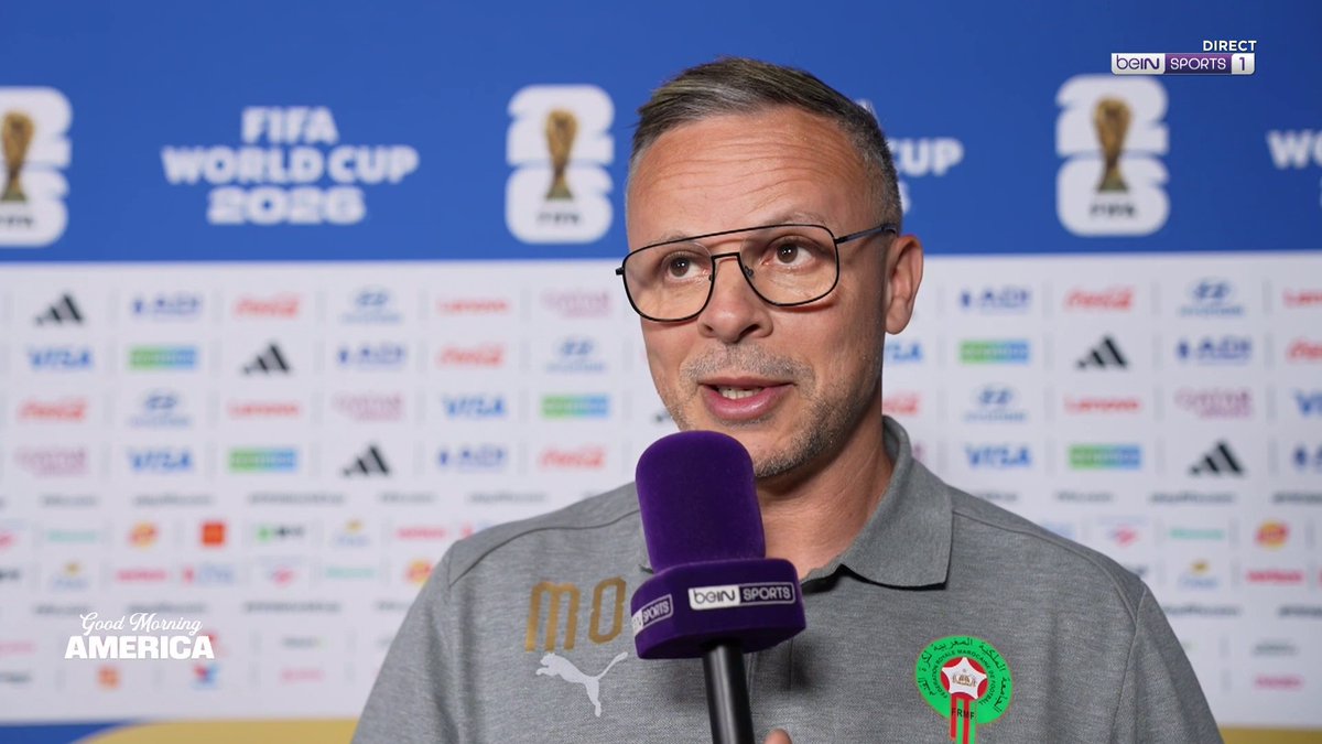 🌄 #GoodMorningAmerica 🇲🇦 Renan Chedotal a eu l'occasion de rencontrer Mohamed Ouahbi avant Maroc-Haïti ! #beINFWC2026