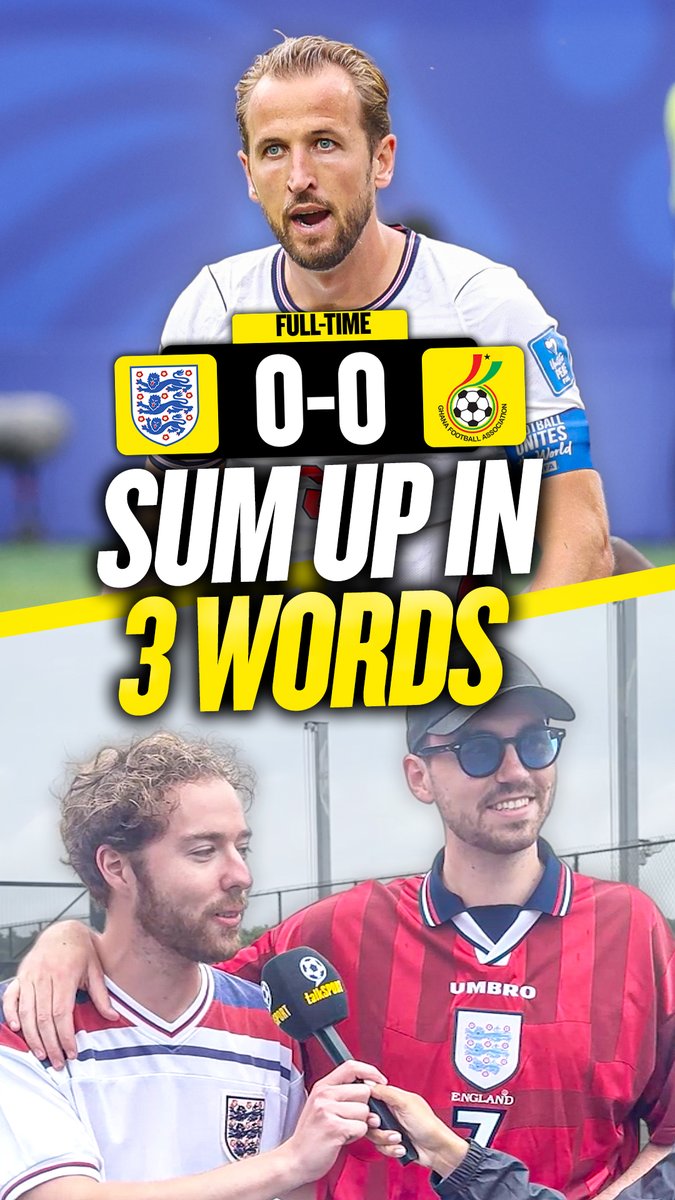 Sum up England vs Ghana in 3 words... 🏴󠁧󠁢󠁥󠁮󠁧󠁿🇬🇭 #fifaworldcup #england #threelions #itscominghome #ghana