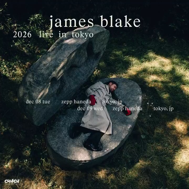 【James Blake】昨年のフジロック・グリーンステージで、数万人の観客をその静寂と重低音で圧倒したジェイムス・ブレイク。ニューアルバム『Trying Times』を引っ提げての来日公演が決定 ! 12/8(火)-9(水) TOKYO📍ZEPP HANEDA OPEN 18:00 / START 19:00 ▼チケット詳細はこちら