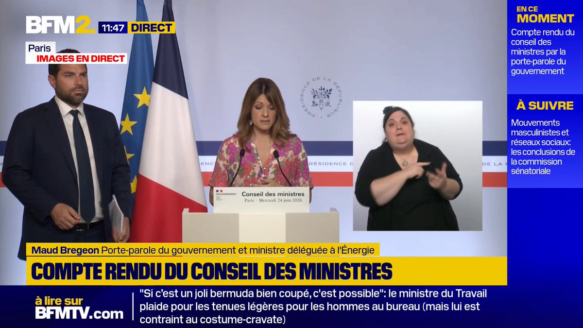 Canicule : Emmanuel Macron a rappelé "la nécessité d’avancer sur deux jambes : l’atténuation d'une part, l’adaptation d'autre part. C’est ce qu’on fait depuis le début du premier quinquennat", détaille Maud Bregeon #BFM2