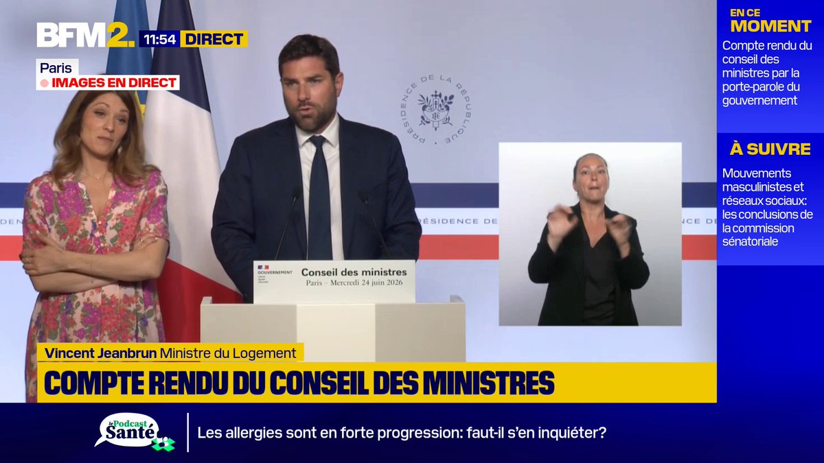 Le ministre du Logement annonce la création de "l'équipe de France du logement" dont l'objectif est de "ramener la coupe à la maison : 2 millions de logements d'ici 2030", afin d'endiguer une crise du logement "sans pareille" en France. #BFM2