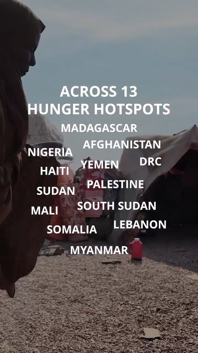 🔴Across 13 hunger hotspots, hunger is deepening in places already under pressure. Driven by conflicts, displacement, and climate shocks. What matters now is acting early and reaching people before they are pushed to the brink. Learn more: