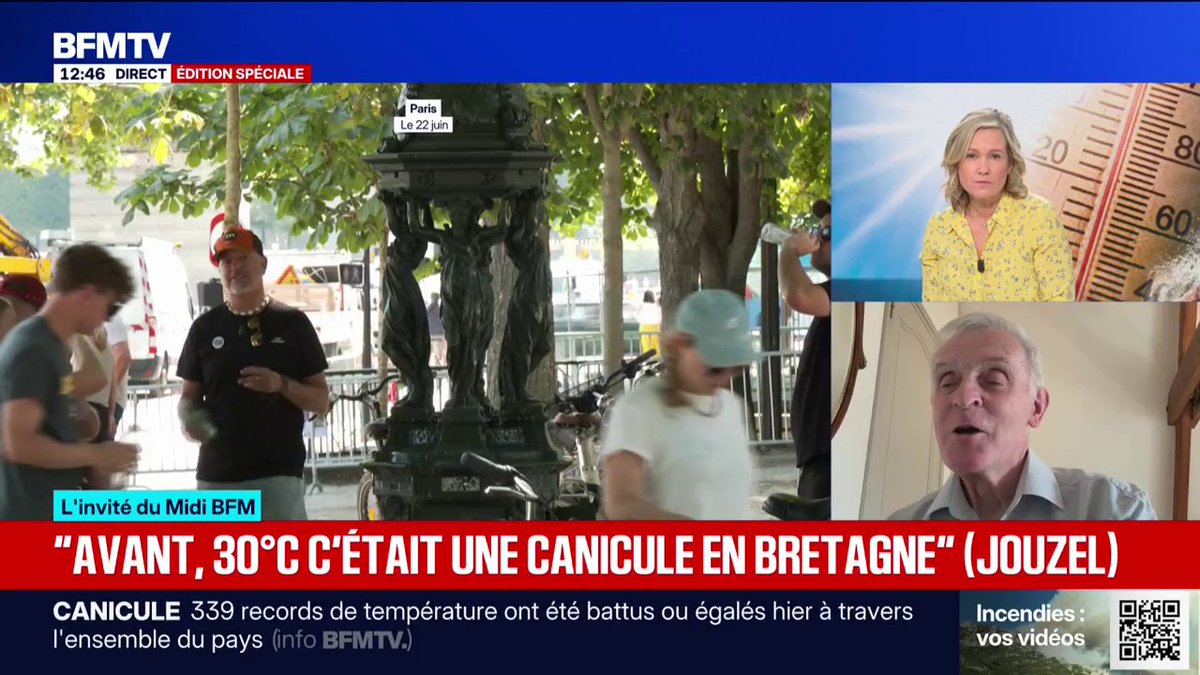 "Le réchauffement est irréversible" Jean Jouzel, paléoclimatologue, ancien vice-président du GIEC 💬Les températures évoluent comme nous l'avions anticipé dans les scénarios du GIEC
