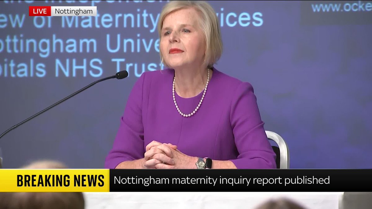 "It is a report that the families of Nottingham should never have needed. But it is a report that had to be written" Hundreds of mothers and babies died or suffered harm due to "hauntingly consistent" failures at 'toxic' hospital trust, Donna Ockenden's review found