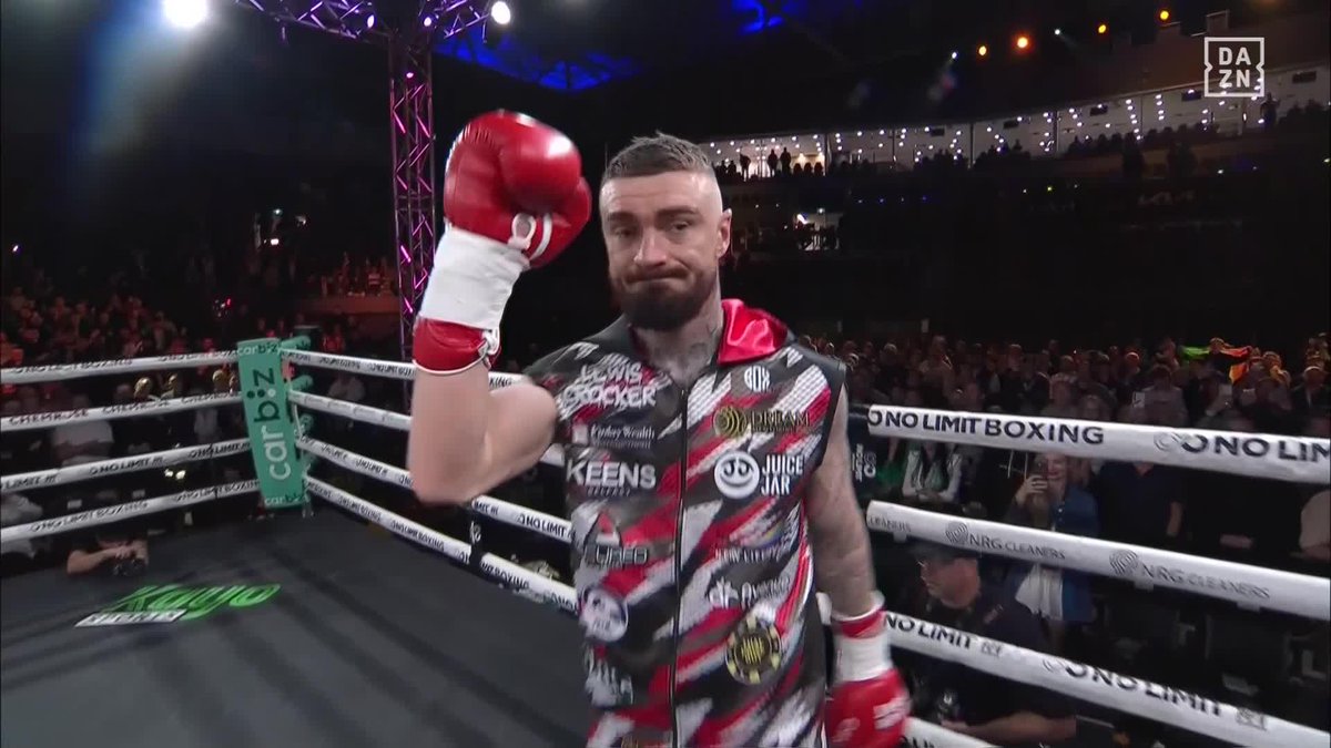 The champ Lewis Crocker makes the walk 🐊 #CrockerParo | Live now on DAZN ▪️