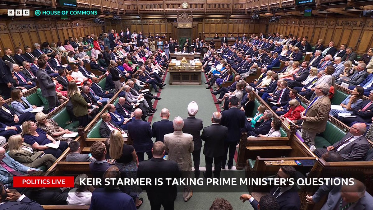 "We must be global leaders on climate change and we always will be," Keir Starmer says Ed Davey had asked if the PM is alarmed "that some parties... still follow Donald Trump with policies to send temperatures soaring even higher" #PMQs