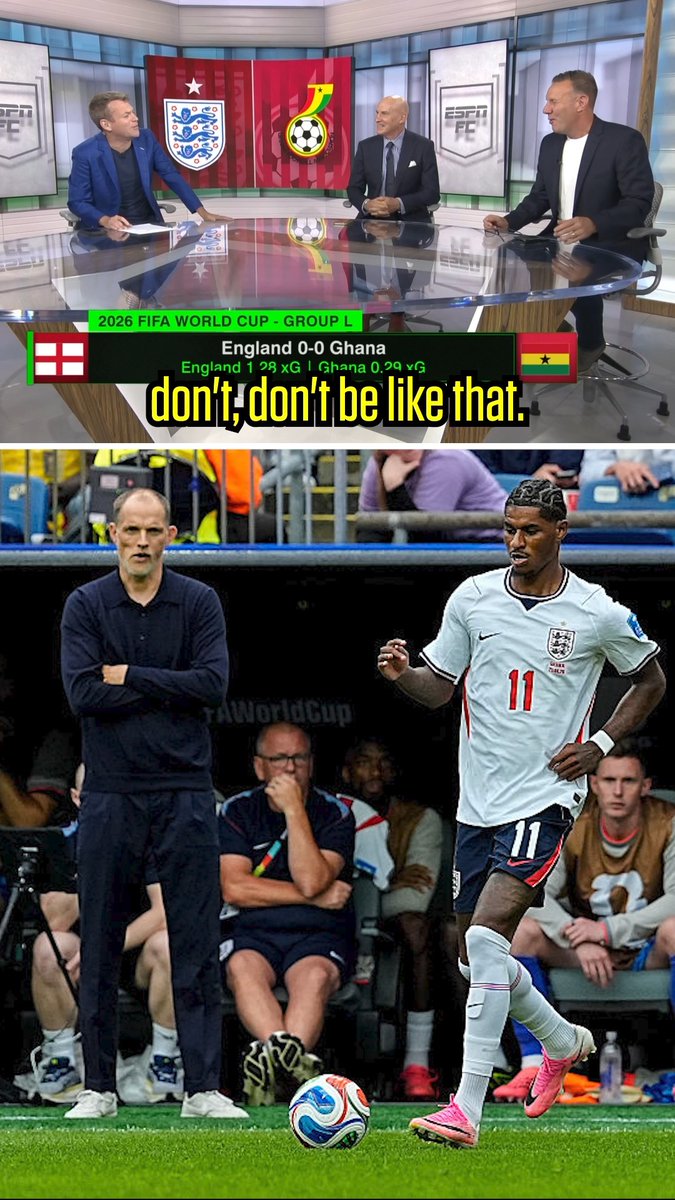 "This was the normal England... dull as dishwater." 🗣️ ESPN's Craig Burley and Dan Thomas debate after England drew with Ghana 🏴󠁧󠁢󠁥󠁮󠁧󠁿