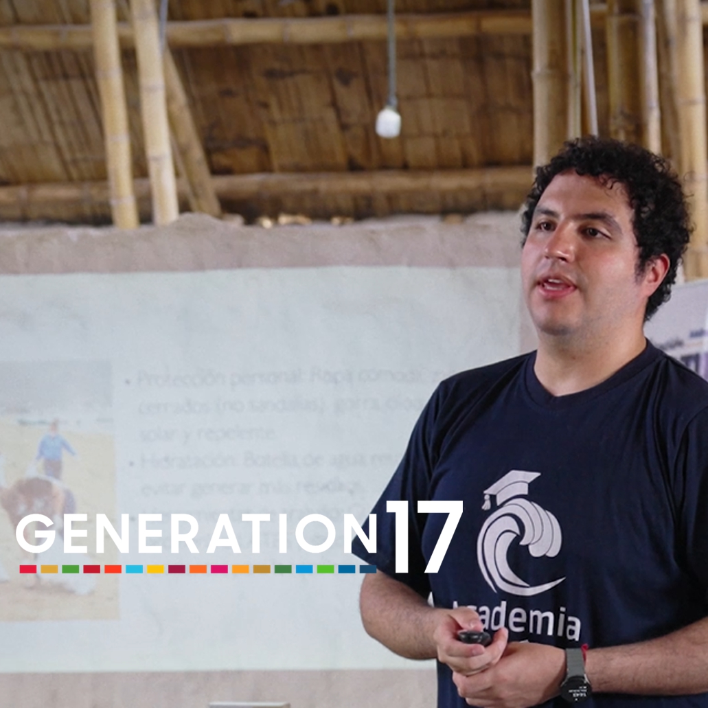 Meet #Generation17 Young Leader José Francisco Ochoa, an Ecuadorian biologist and co-founder of Academia del Océano, who is training a new generation of ocean scientists—in Spanish. UN Development Learn more: