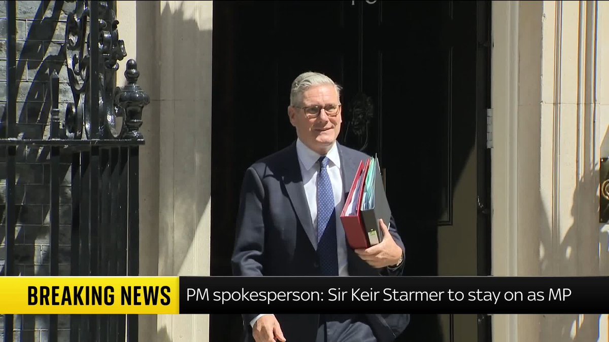 Sir Keir Starmer will remain an MP after he steps down as prime minister, his official spokesperson has said. 📺 Sky 501, Virgin 602, Freeview 233 and YouTube