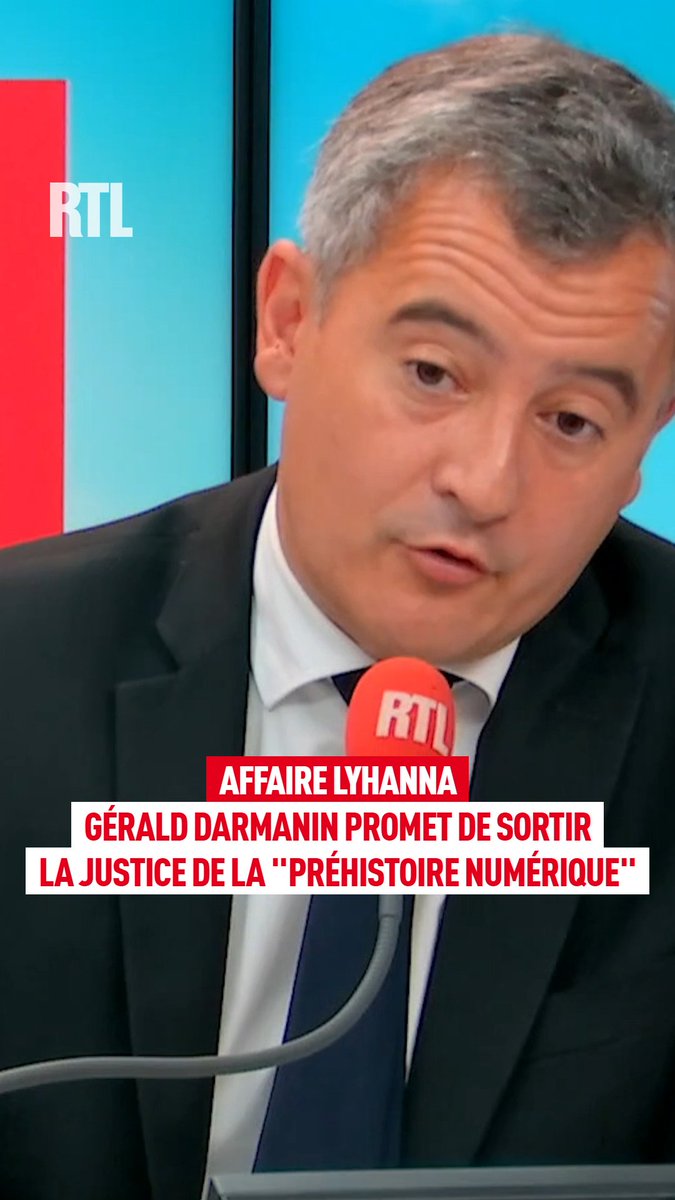 🎙️ "Je vais m'en occuper tous les jours, même cet été, j'ai dit que je ne prenais pas de vacances, pour numériser toutes les procédures papier qu'il reste" Gérald DARMANIN, le ministre de la Justice, dans "Les auditeurs ont la paroles" au micro d'Amandine Bégot sur #RTLMidi