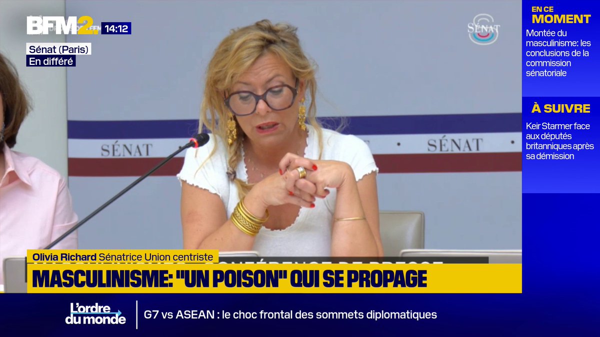 Montée du masculinisme: les travaux de la commission sénatoriale ont permis de documenter "l'émergence d'une menace terroriste" affirme Olivia Richard, sénatrice Union centriste #BFM2