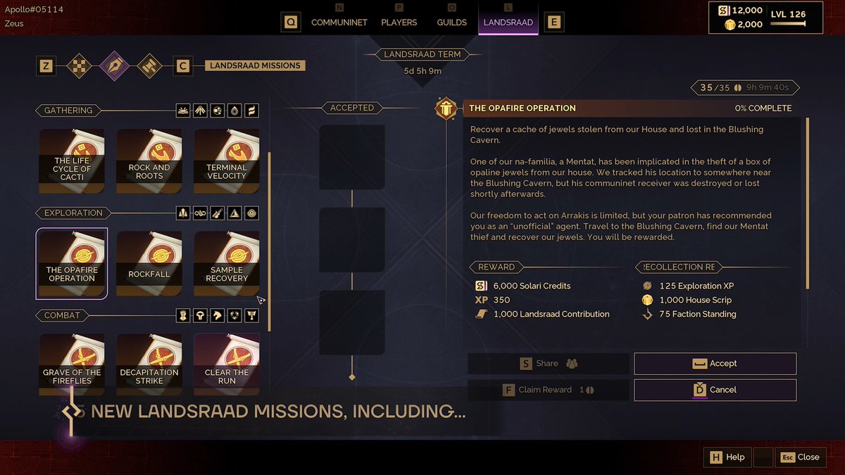 Patch 1.4.10.0 is now out! 📋5 new Landsraad missions 🏄A fix to ornithopter surfing 🔧Balance tweaks for repeatable dungeons 💻Performance optimizations ...and more! Patch notes 📜