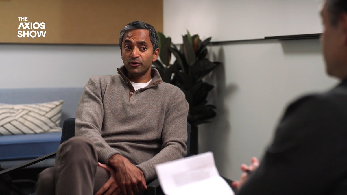 😳 Chamath Palihapitiya admits to @danprimck on the next episode of THE AXIOS SHOW that his history with SPACs is "a blemish on my track record." "My incentives were grossly misaligned...I was too insecure to admit it."