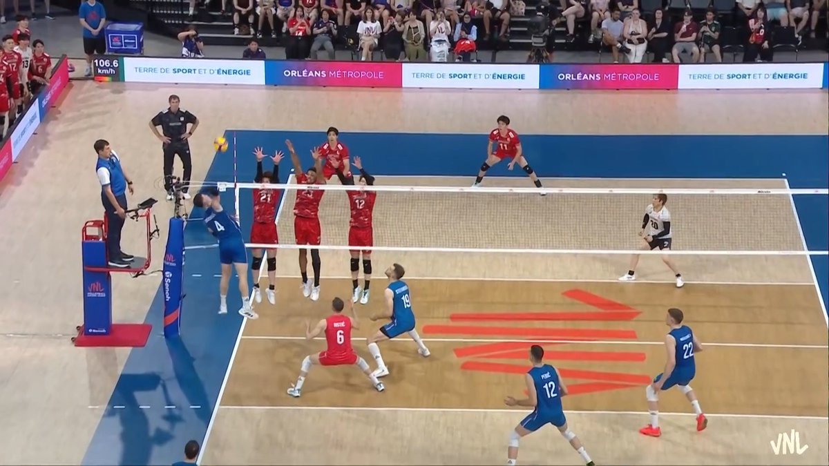 ═════════════ 🏐#ネーションズリーグ 男子🏐 📺BS-TBS放送中📺 ═════════════ 【フランスR 第1戦】 🇯🇵日本 ㉕ ㉕ ㉒ 2️⃣ 🇷🇸セルビア ⑰ ⑮ ㉕ 1️⃣ 🇯🇵の完璧な3枚ブロック💫 終盤日本追い上げるも🇷🇸が第3セット奪取💥 解説 #柳田将洋 さん 実況 #南波雅俊 アナ