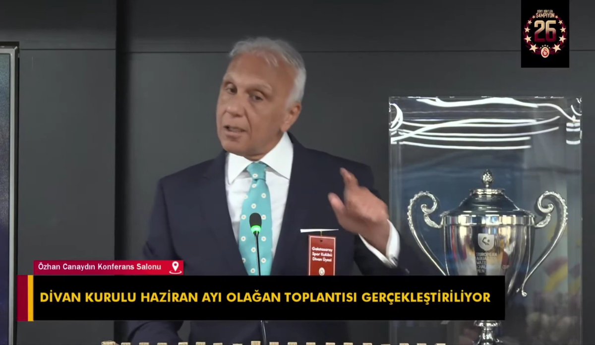 Galatasaray Divan Üyesi Can Çobanoğlu’nun Divan Kurulu'nda eski Galatasaray Başkan Yardımcısı Rezan Epözdemir hakkındaki konuşması büyük alkış topladı.