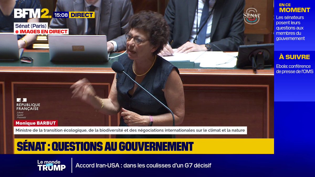 "Si aujourd’hui vous me dites que le fonds vert ne finance pas la climatisation dans les écoles, je suis prête à changer la règle (...). Ce n’est pas un dogme en ce qui nous concerne", déclare la ministre de la Transition écologique Monique Barbut #BFM2