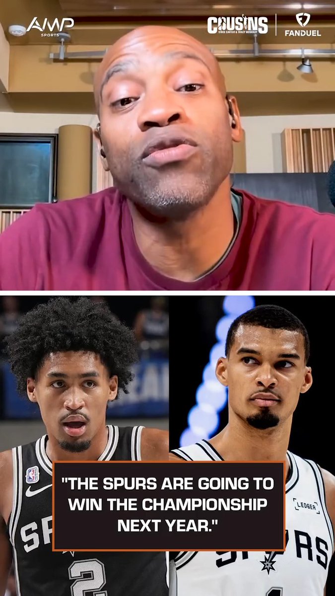 Vince Carter & Tracy McGrady explain why the San Antonio Spurs are their pick to become #NBA champions next season. Cousins with Vince Carter & Tracy McGrady x FanDuel